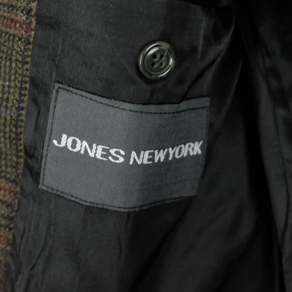 Vintage Blazer Mens 46R Brown Red Glen Check Alpaca Wool Two Button Business - Picture 12 of 15